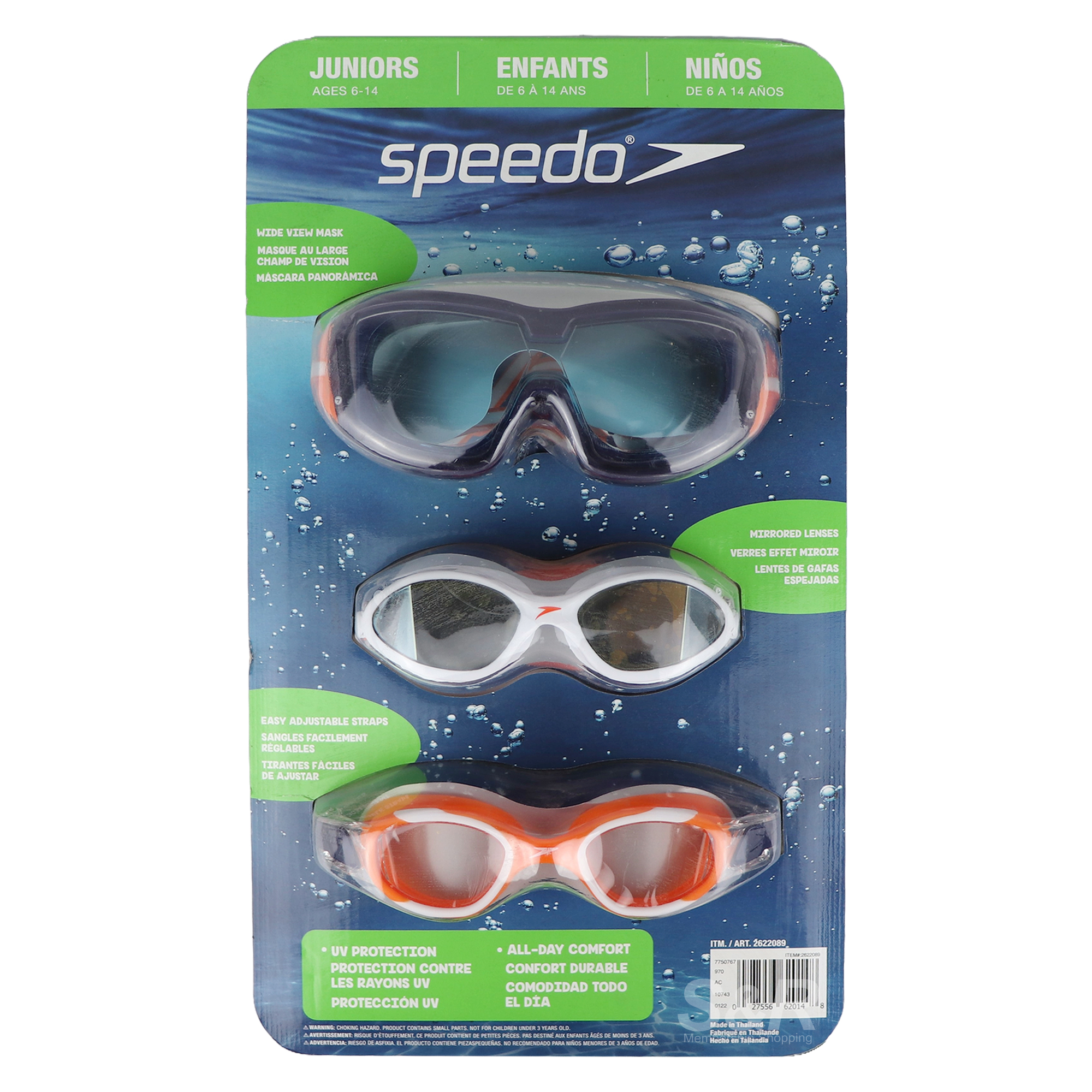 Speedo Goggles for Juniors Ages 6-14 3pack Speedo Goggles for Juniors Ages 6-14 3pack